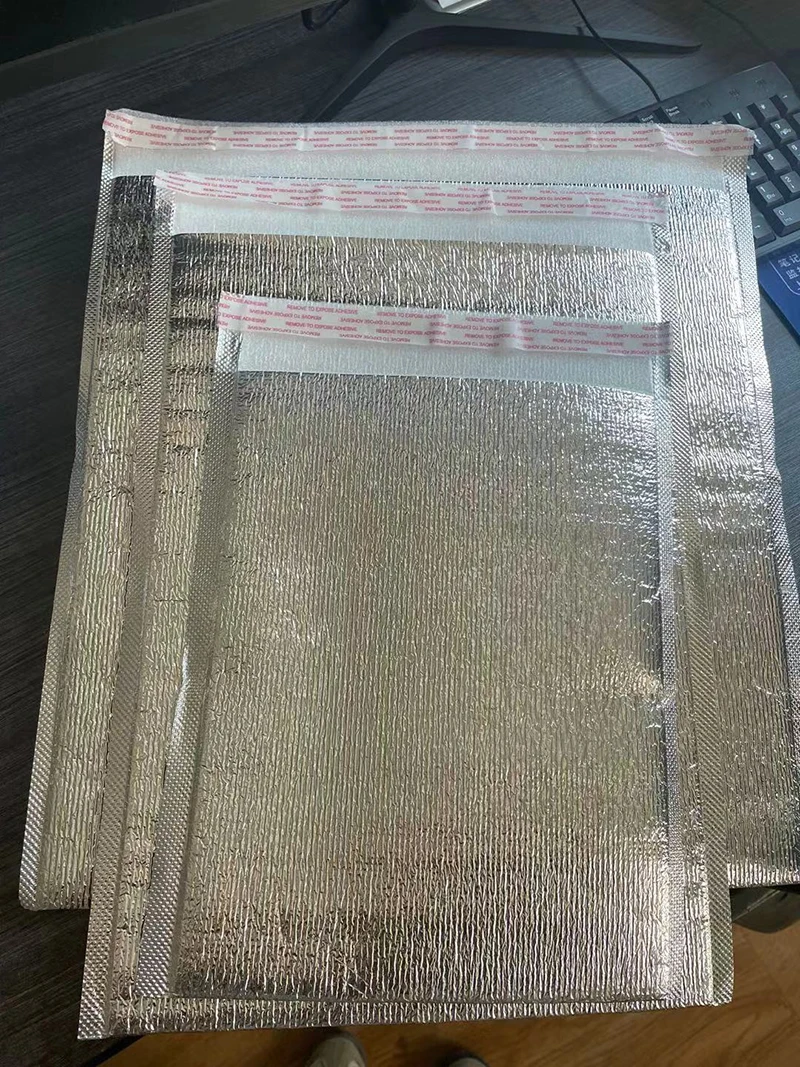 Thermal bag portable folding EPE Disposable insulated bag food delivery aluminum foil cooler bags for seafood