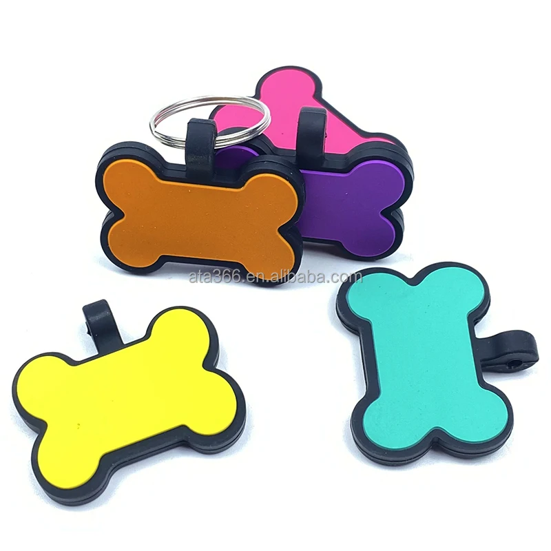 2023 Factory Wholesale Quiet Silicone Dog Tag Colorful Silicone Dog Tag Blanks Voiceless Dog Tag Silicon for pets