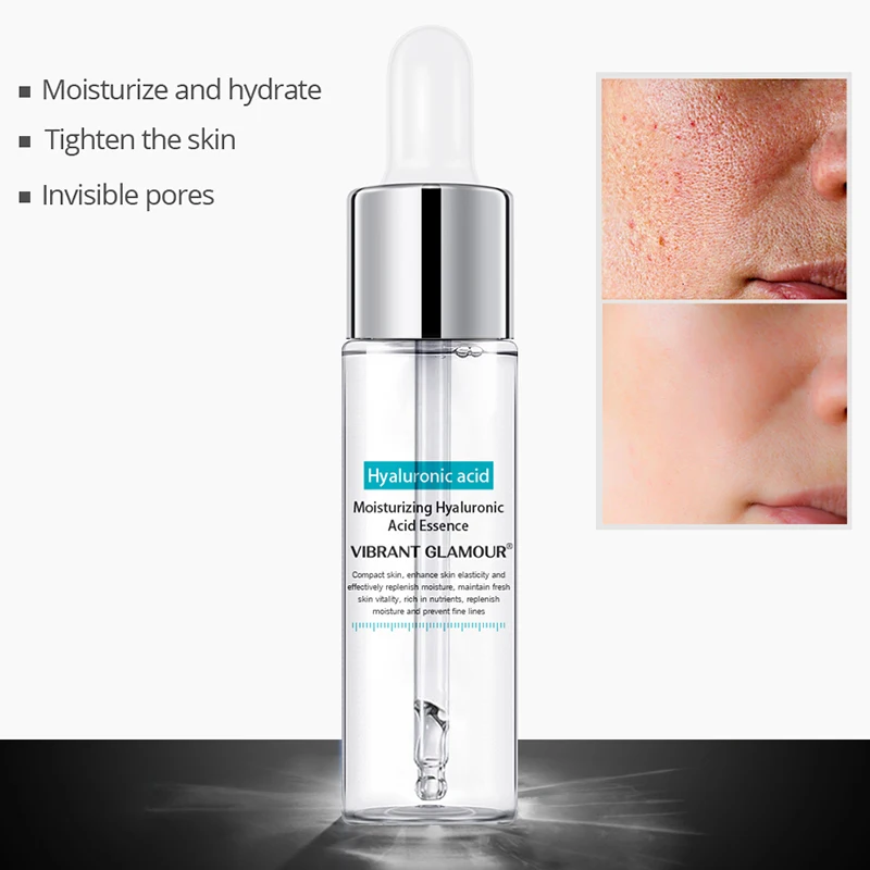 Hyaluronic Acid Gel with Rose Water, and Aloe Vera Gel/Plant Oil Free Exfoliating Anti Aging  Face Serum for women