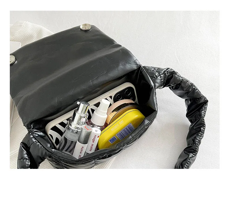 Best selling  fashion small down jacket square pack winter messenger bag for  women