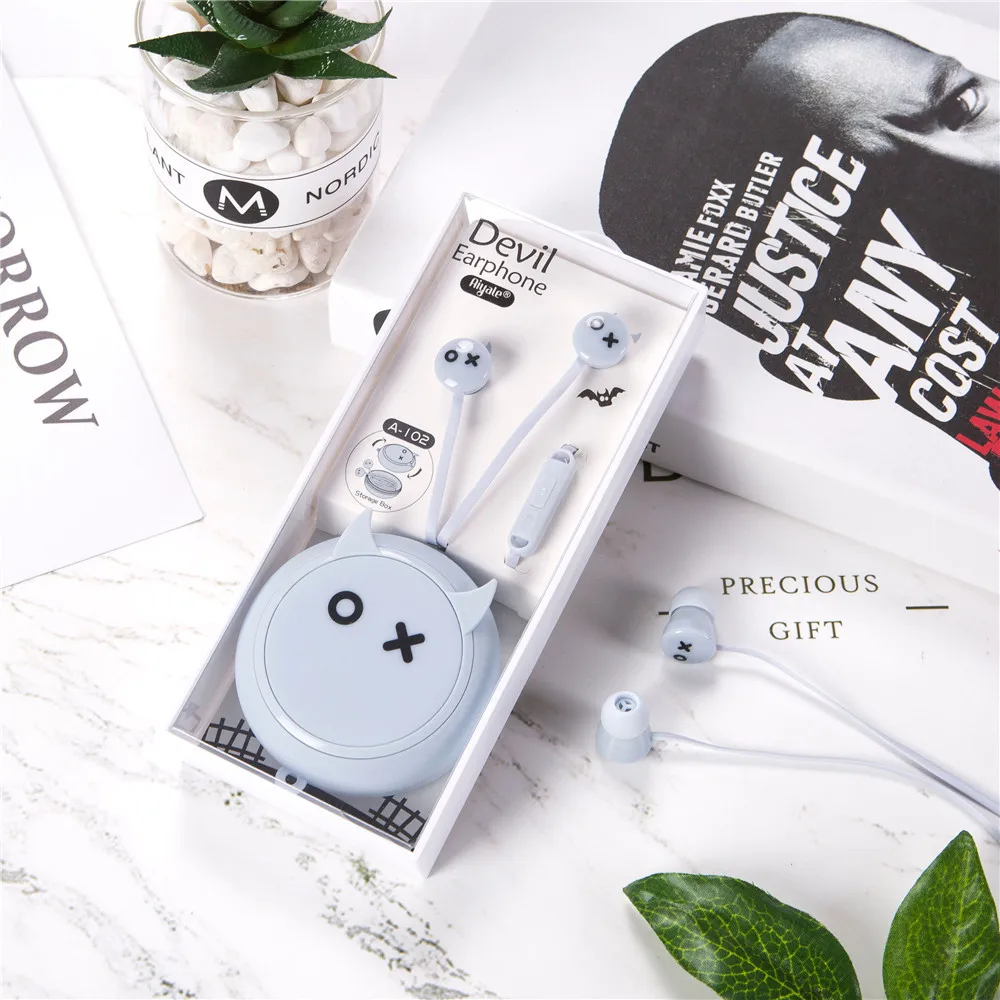 In-Ear Earphone Cartoon Cute Shaped Earphone For Girls 1.15m Earbuds For Mobile Phone