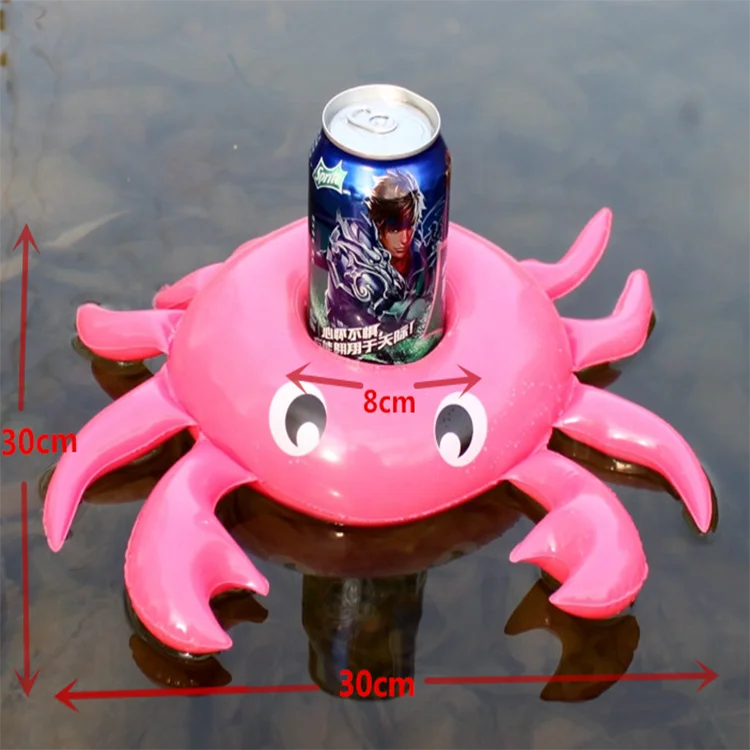 Swimming pool inflatable cup holder customize print water pool float toys  Swimming Ring Party  Cup holder pool float