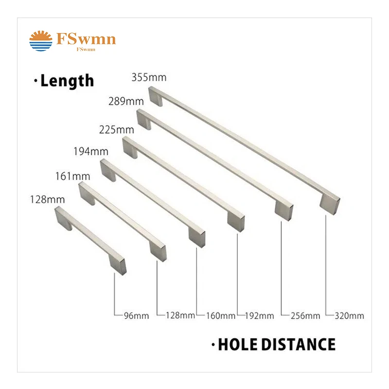 Cabinet Drawer Door Pull Handles Stainless Steel Wardrobe Handlemanufacturers Produce High-End Fancy Kitchen Cabinet Door Handle