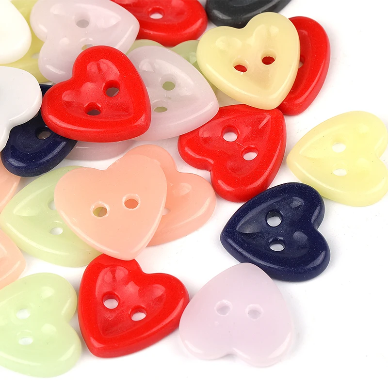 Модные пуговицы в форме сердца со стразами и отверстиями, керамические пуговицы на заказ для украшения ткани