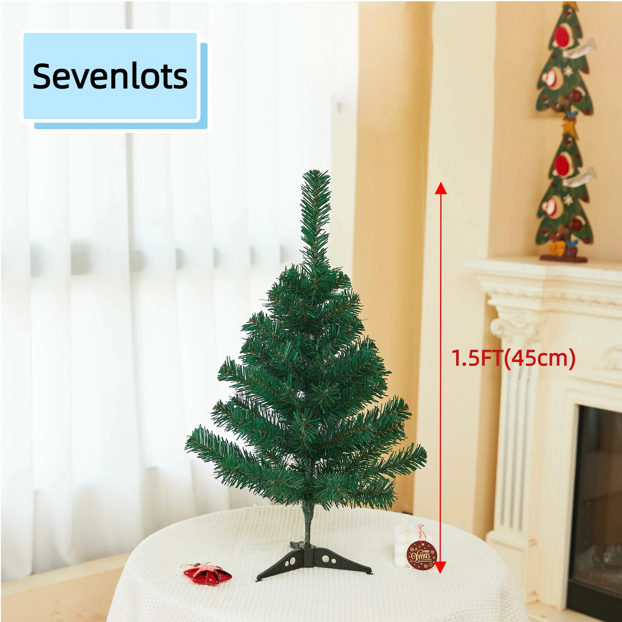 Green Christmas Tree 1.5ft 2ft 3ft 4ft 5ft 6ft 7ft 8ft 9.8ft Home Decorative Bare Tree Simulation Christmas Decoration_6