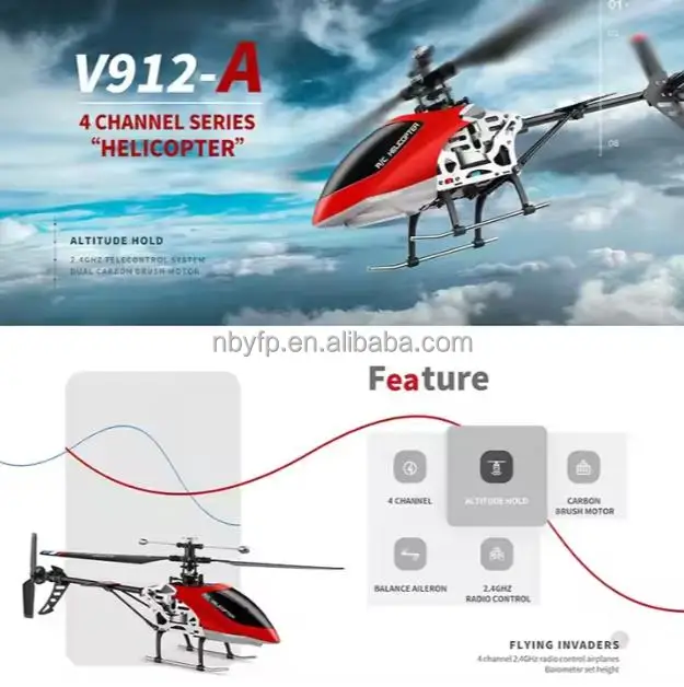 Wltoys Xk хобби вертолет V912-A 2 4 г Электрический однолопастной 4Ch высота удерживания металлический сплав фюзеляж с дистанционным управлением