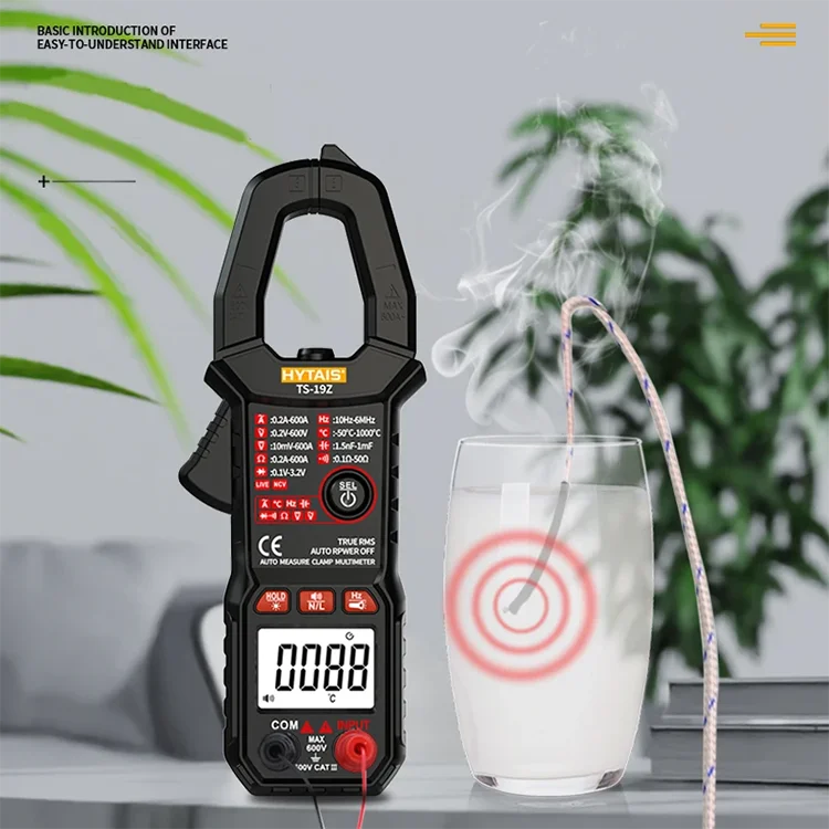 HYTAIS TS19Z AC DC Clamp meter 600 amp Current tester Auto Digital Clamp Multimeter