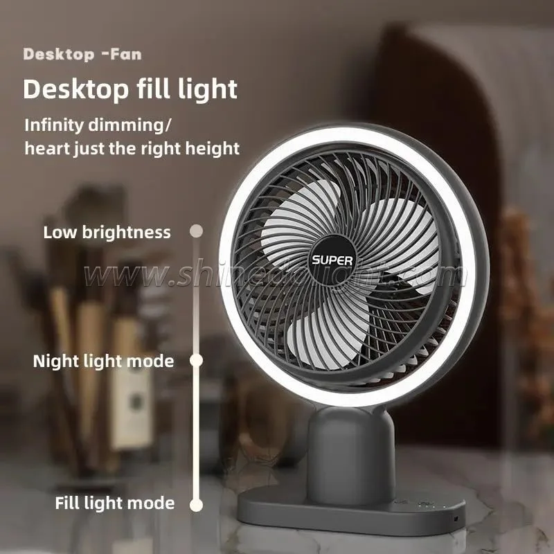 Desktop Mini portable rechargeable large wind turbine home desktop fan gift