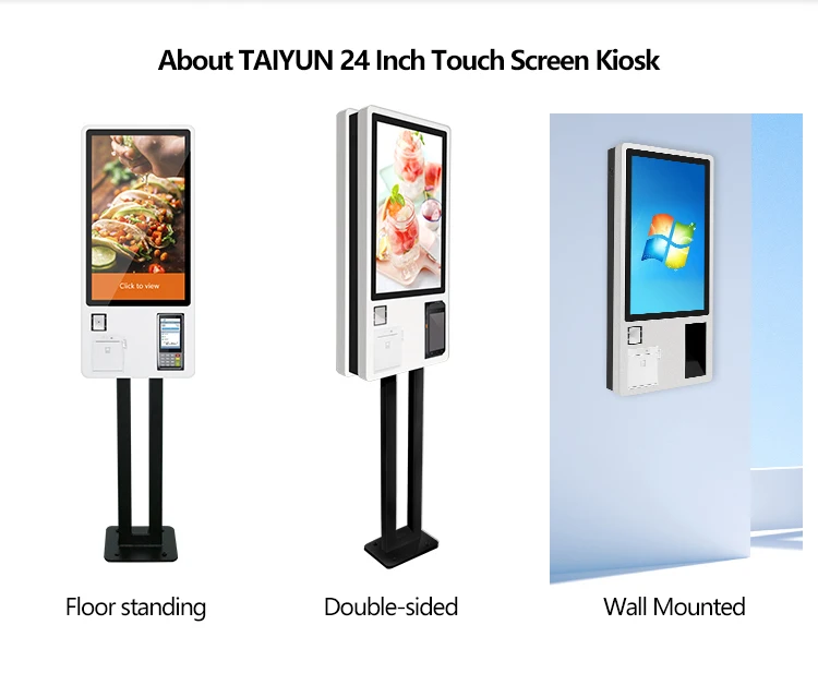 Оба стенда настенный OEM на заказ 4G slim 4K ultra HD windows для заказа платежный аппарат киоск самообслуживания