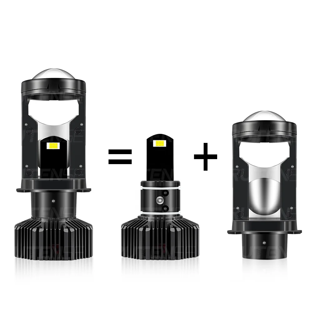 RUTENSE 100% Professional Testing Canbus LED Headlight Car T6 Y6D Projector Lens Headlamps LED Lamp H4