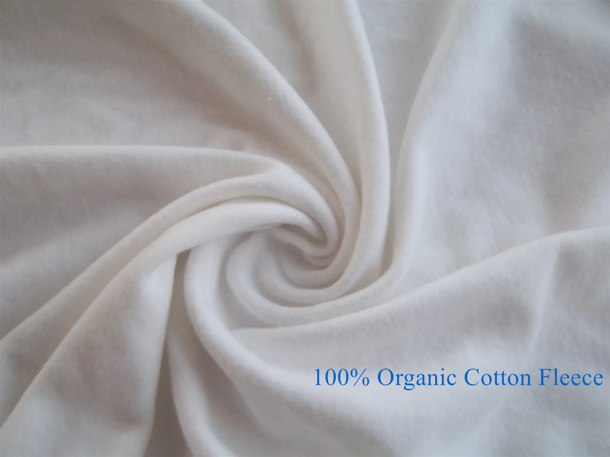 Natural Fiber Heavy Weight 500GSM Organic Cotton Fleece Brushed Fabric Organic Cotton Fleece Hoodie Fabric