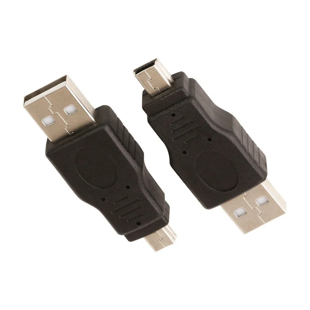 NEW USB 2.0 A Male to Mini 5 Pin Plug Adapter Connector for Laptop Mobile