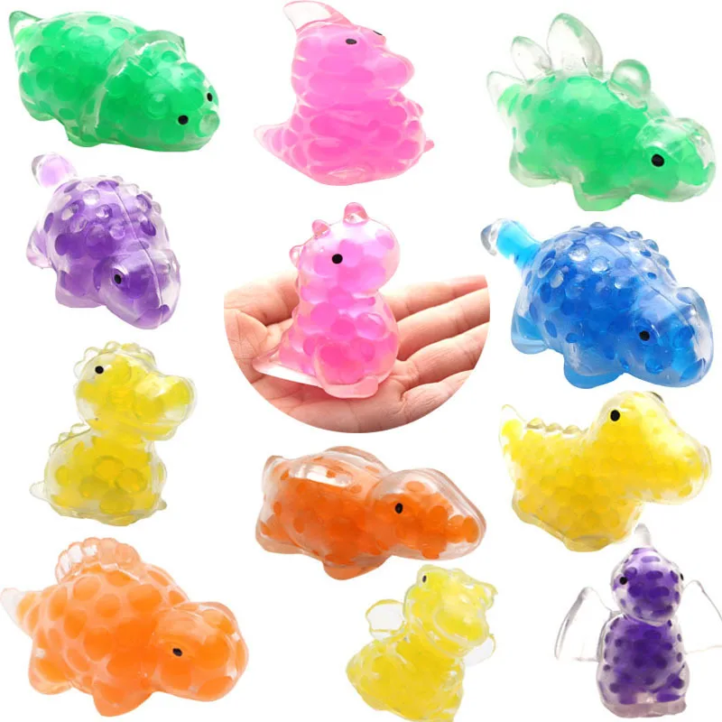 Anti stress Fidget Toys Pack Squish Squeeze dinosaur Decompression Soft Rubber Bubble Big Beads Toys Adult Stress Relieve