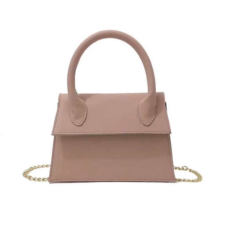 Korean New Trendy Simple Classic Candy Color Leather Girls Crossbody Shoulder Bag Lady Mini Purses and Handbags