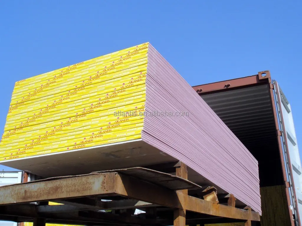 
2020 New 12Mm Waterproof Fireproof Moisture-proof Plaster Board High Quality Gypsum Board 
