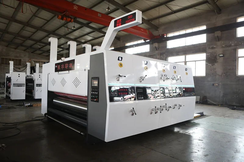 ZHENHUA SYKM Eco-friendly Product 2 Colors Flexo Printing Corrugated Cardboard Box Making Machine For Pizza