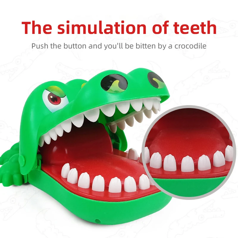 Tricky Crocodile Mouth Bite Finger Toy Manual Interactive Toys For Kids