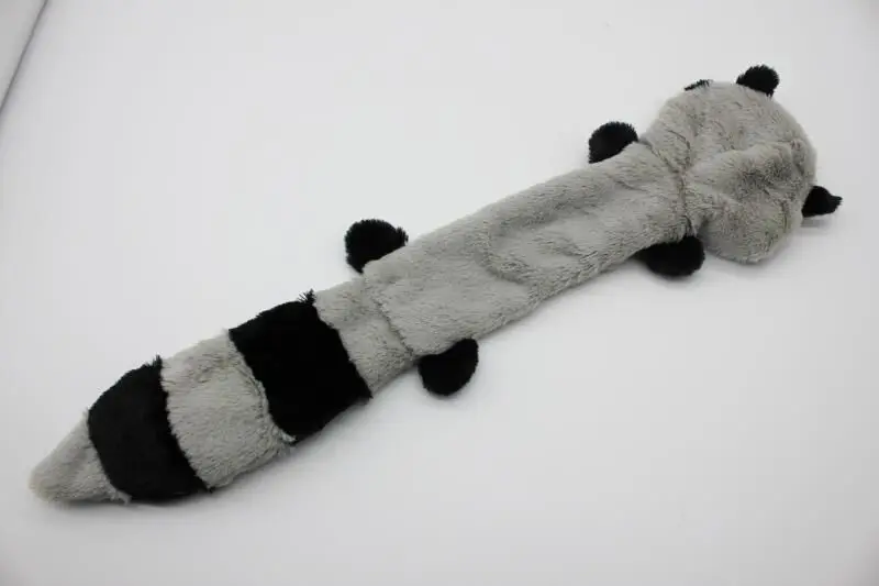 Long plush no stuffing animal design squeeze  popular  pet dog toys