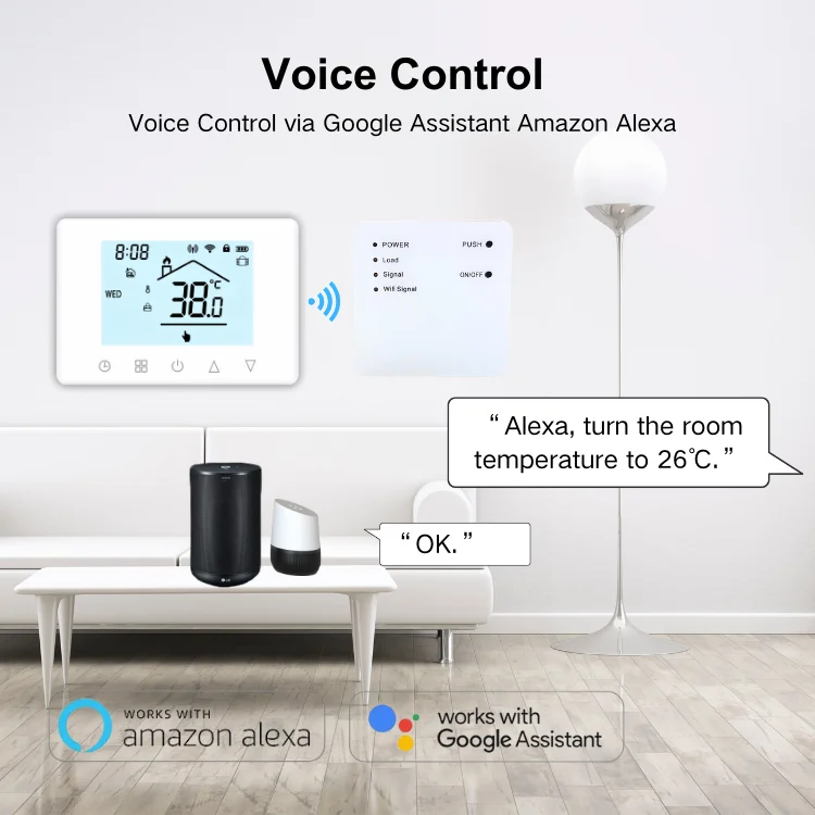 Tuya RF Wireless Intelligent Programmable Temperature Controller for Gas Boiler Heating Thermostat RF Wireless Thermostat
