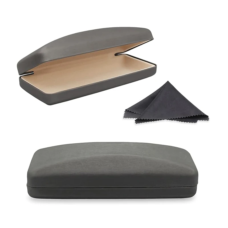 Wholesale Optical glasses case Iron reading cheap metal PU  glasses box eyeglasses package Eyewear case with custom logo