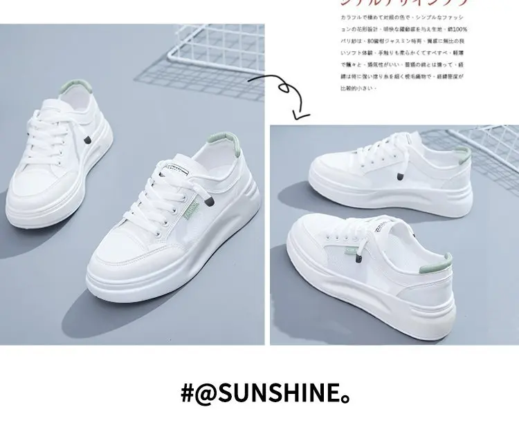 2021 white shoes female summer breathable students all-match net shoes comfortable flat casual sports mesh sneakers