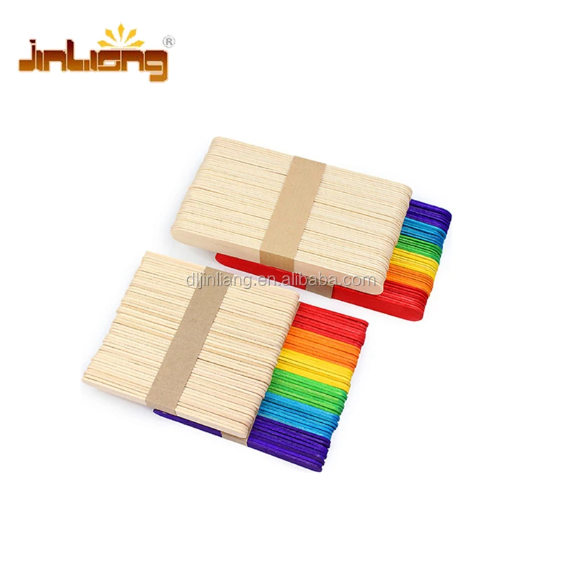 High Quality wooden color ice cream sticks regular colored wood craft sticks