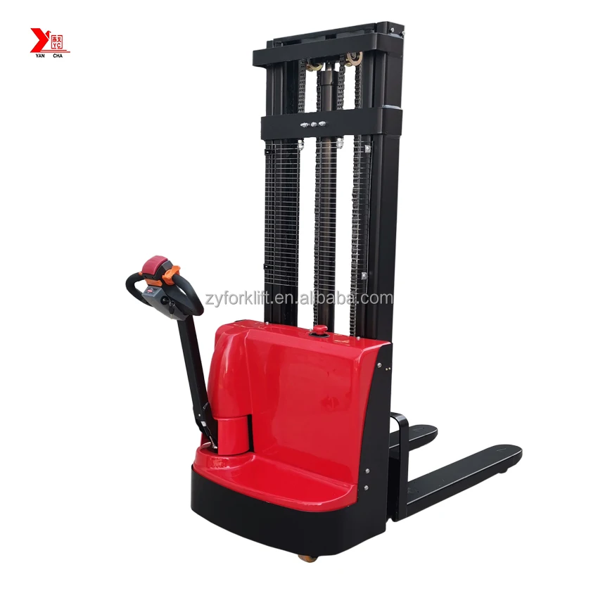 Economic Walkie Electric Stacker 1500kg 3000mm Lifter Battery Pallet Forklift