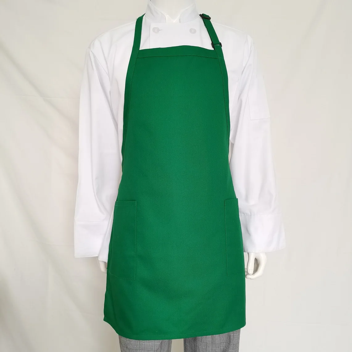 
high quality custom logo cleaning kitchen apron Bib Apron with 3 Center Pockets for restaurants 