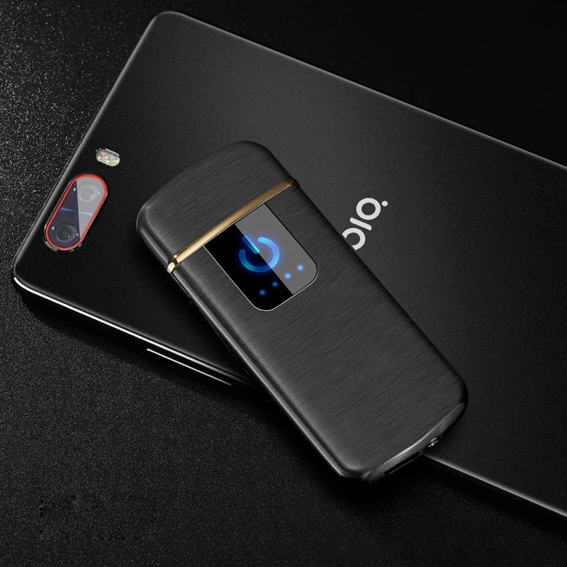 Jiju JL-827V Wind Proof Lighter Usb Charged Lighter Stainless Wholesale Lighters