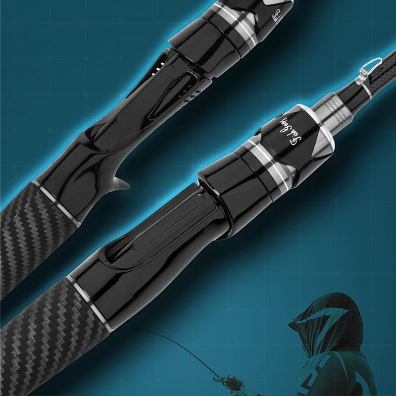 Medium Action Sea Bass Rod 1.8m 2.1m 2.4m 2.7m Carbon Baitcasting Rod Inshore 2 Sections Spinning Rod