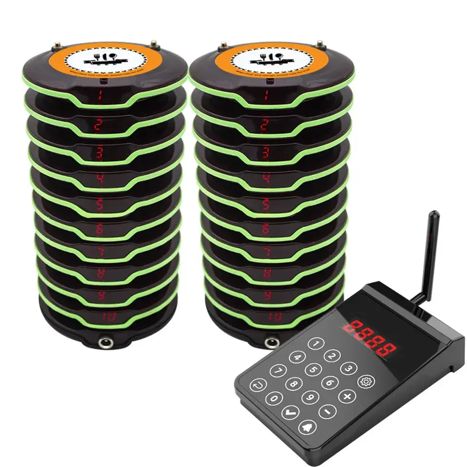 Wireless paging system for restaurant queue pager device cafe vibrator buzzer