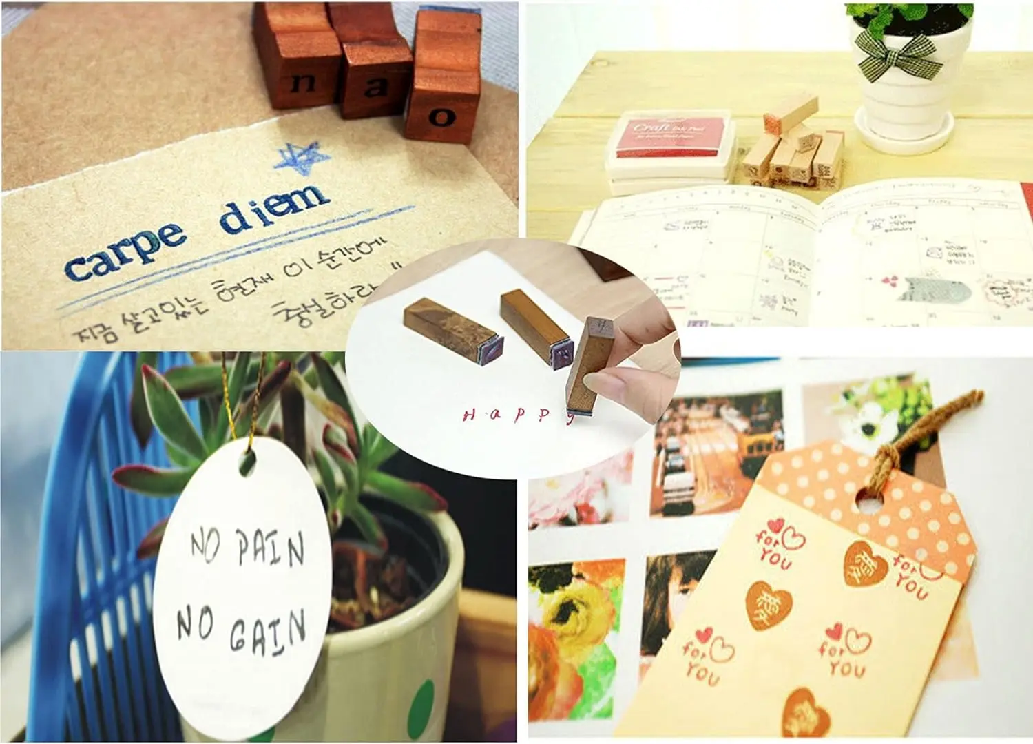 custom logo mini clay crafts 70 pcs wooden rubber letter stamp alphabet for kids