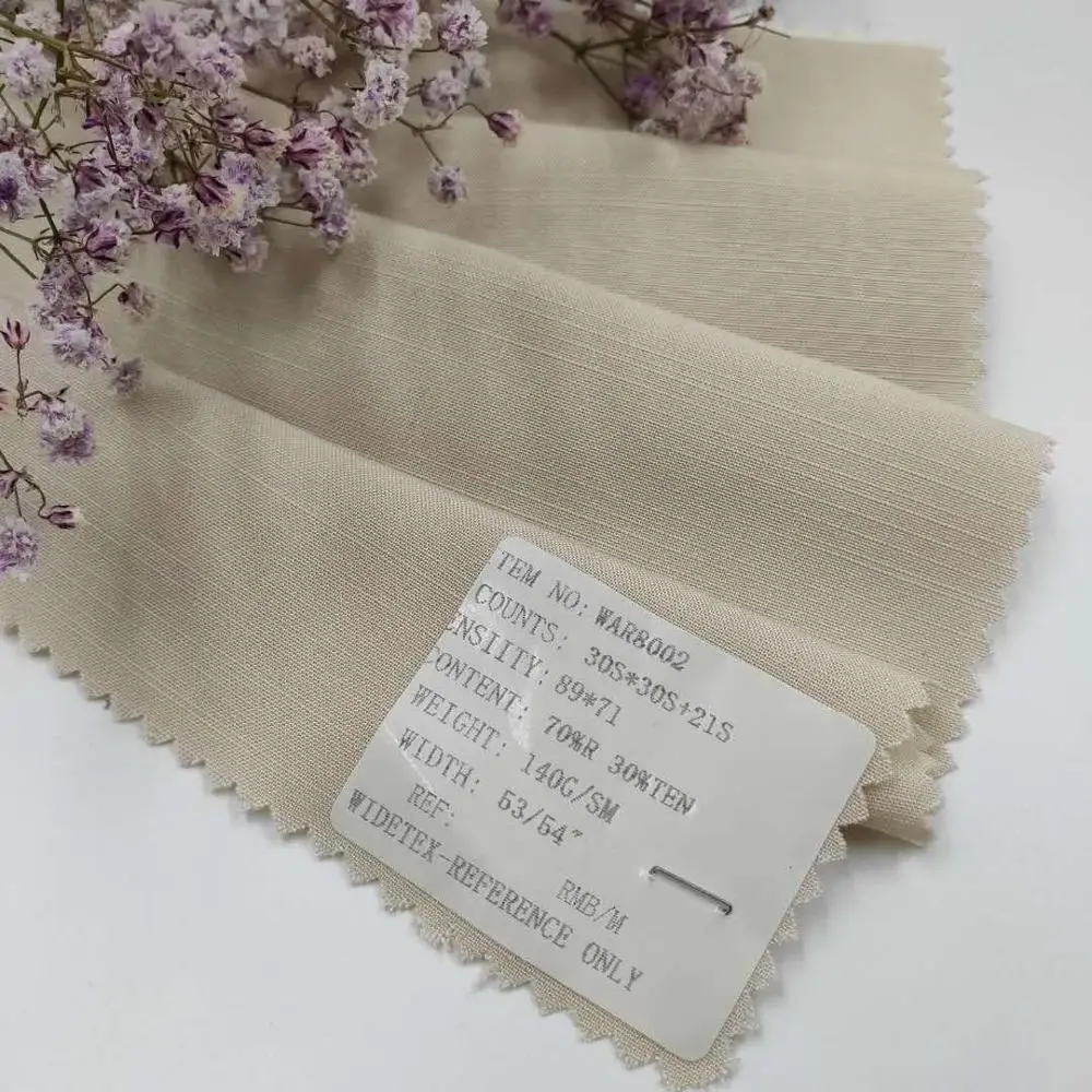 2019 новый дизайн LENZING PROVISCOSE SLUB 140GSM район и TENCEL смешанная ткань