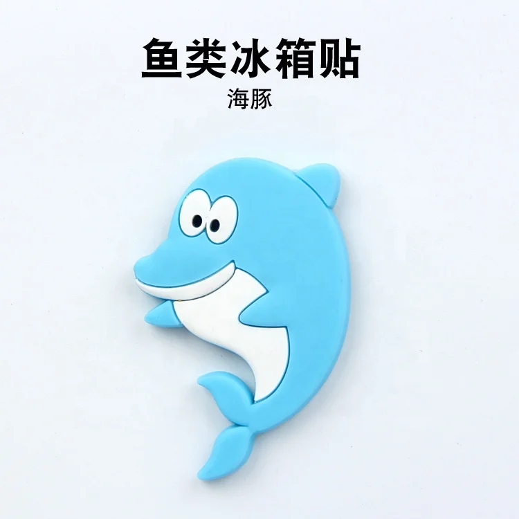 wholesale pvc fridge various fish magnets custom great quality 3d soft sea world pvc rubber magnets