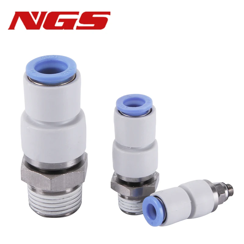 Khd пневматический высокоскоростной роторный одним нажатием кнопки поворотный воздушный Вращательный соединитель прямо KSH06-01S 1/8 локоть KSL 08-02S 12-04S