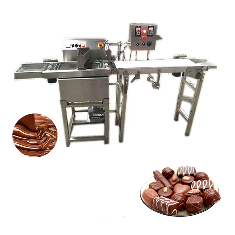 Automatic 8Kg Chocolate Moulding Production Line Machine Chocolate Coating Enrobing Machine