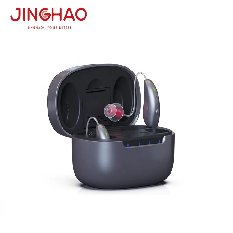 Jinghao Hear Aid Wholesale Bluetooth Wireless Hearing Aids With Waterproof Hearing Aid Case