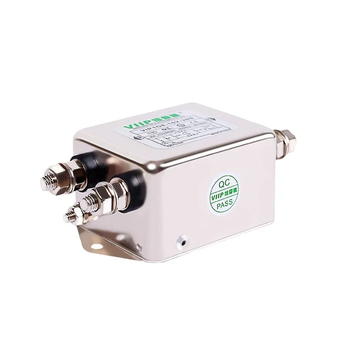 Однофазный линейный фильтр emi 20A 250 В переменного тока с проводным соединением