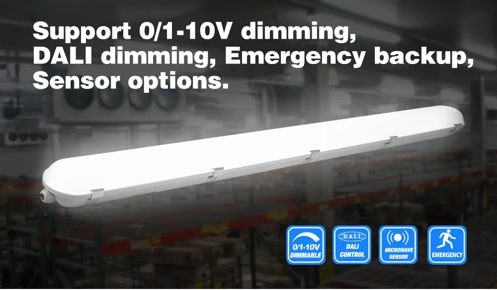 Eco Alpha PC Vapor Tight Light IP65 IK09 Approved Tri-proof Light 0.6m 2ft 8w/15w/20w Optional CE RoHS ERP SAA Certified