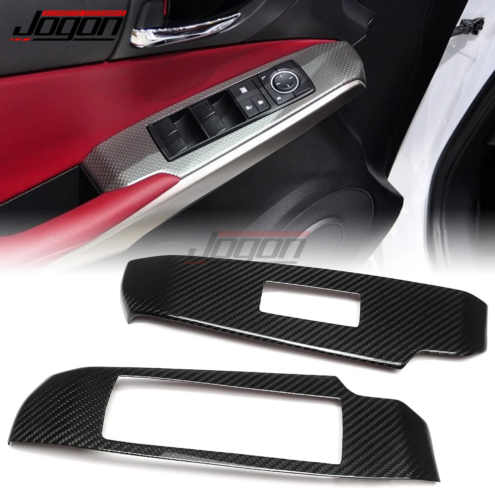 For Lexus IS 300 350 500 2021+ F Sport Car Window Lift Switch Panel Cover Dry Car Carbon Fiber Interior Sticker Car Accessories