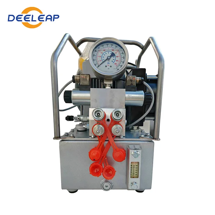 Deeleap PED204 2 speed Electric Hydraulic Torque Wrench Pump Classic with Analog Gauge 2 gallon Usable Oil 220V