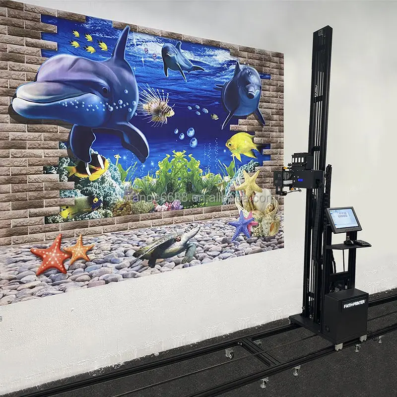 Автоматическая Вертикальная 3D машина для рисования стен 6 м * 3 швы печатания настенный струйный принтер с