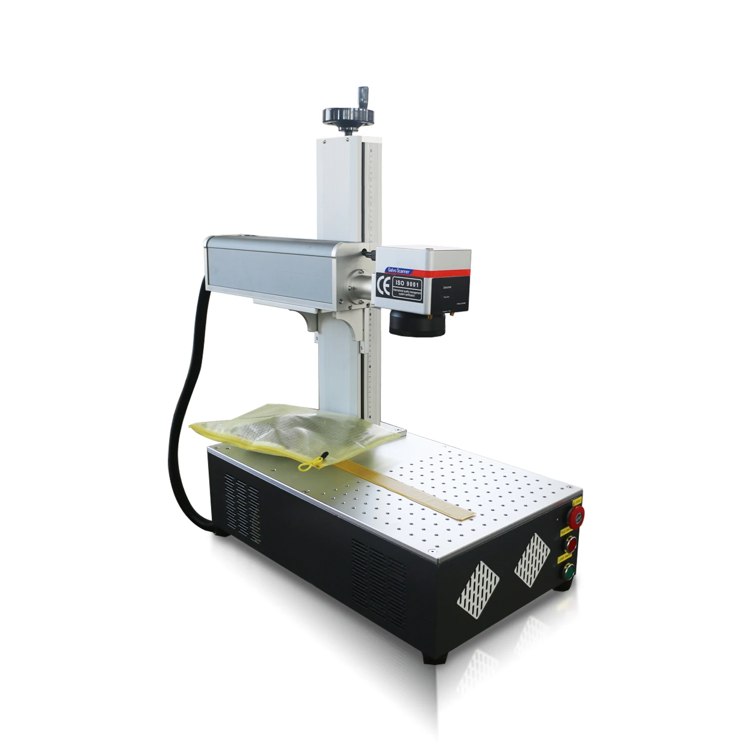 Raycus 50W Fiber Laser Engraving Machine 50QB with 300*300mm Marking Size EZCAD Control Lightburn Software Ring Jewelry Rotatory