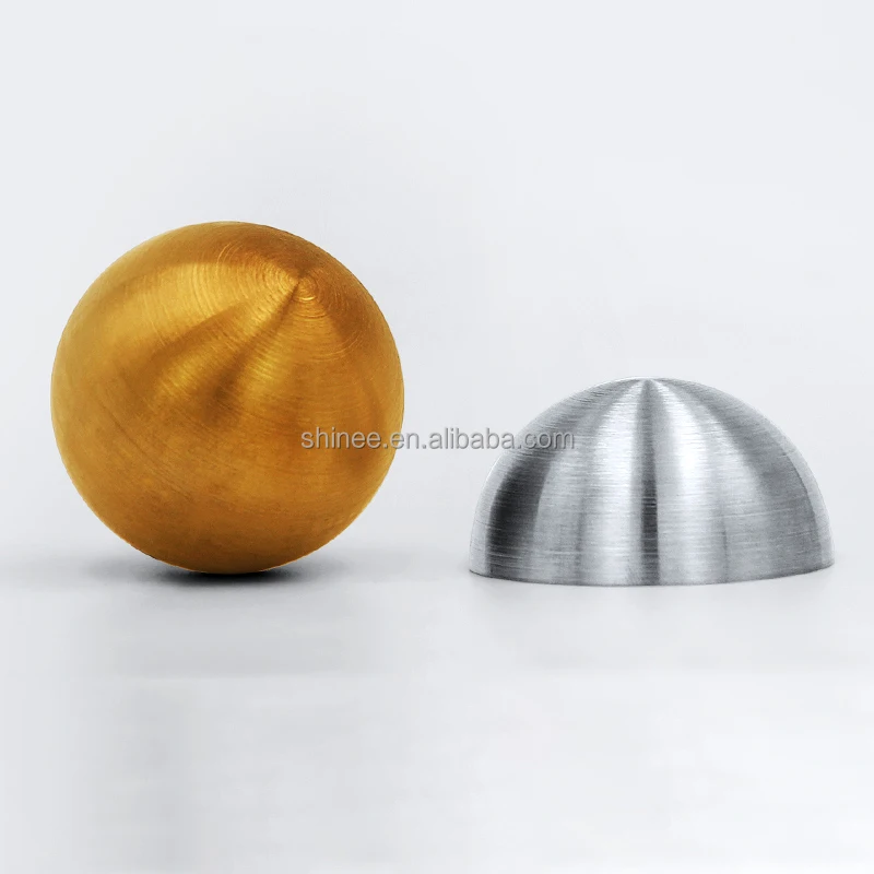 Customized brushed finish satin surface Hollow Core stainless steel half sphere 40mm 45mm 50mm hemisphere