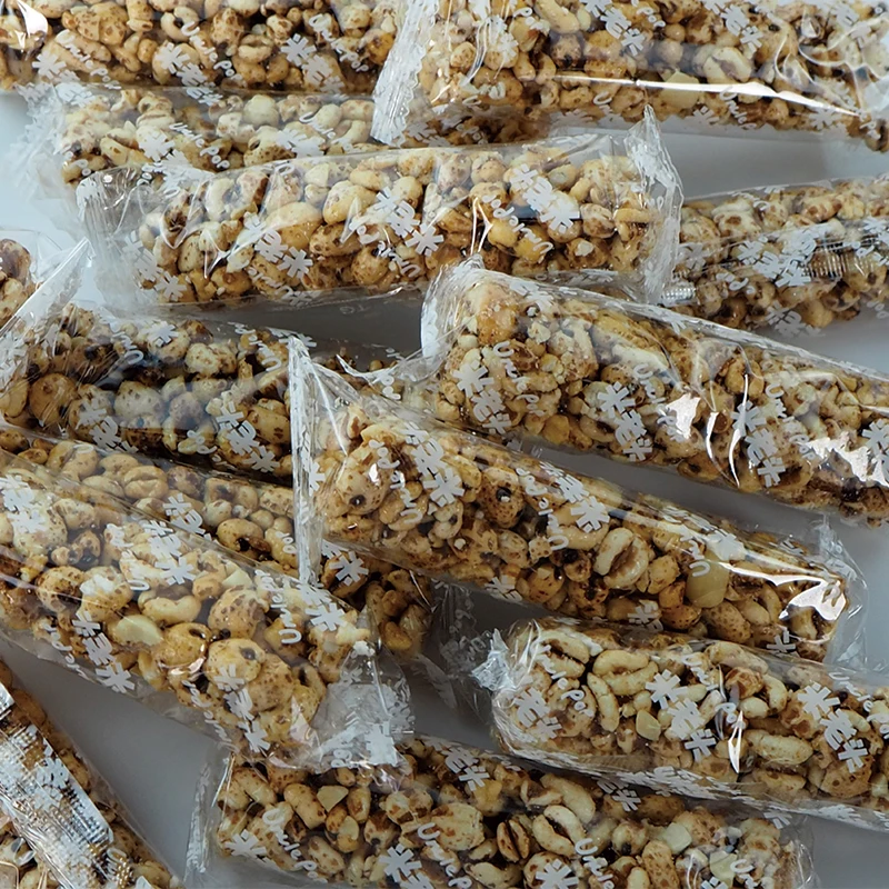 Uncle Pop Hot Sell China  Healthy Food Beverage Puffed Rice Roll Peanut Flavor Crisp Snack Food Original Taste 400g X 10 bags