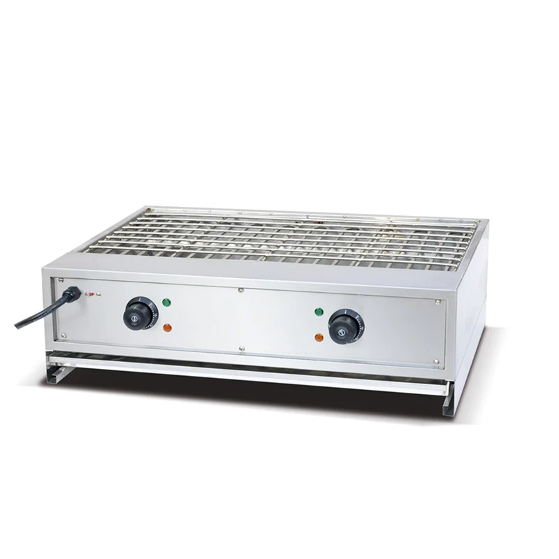Stainless Steel Electric Smokeless Barbecue Oven Mini Toaster Oven for Household Hotel Use Bake Warm Function Gas Power Source