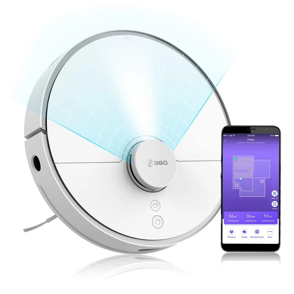 
EU Warehouse 360 Automatic S5 Sweeping Cleaner Smart Robot Vacuum Cleaner for Household Dry 2000~2600pa Electric 533*435*169MM 