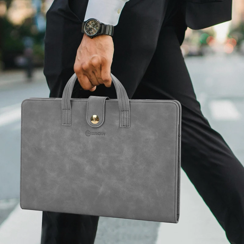 Cingrow Newest Laptop Bag with Handle for MacBook Air 13 13.6 M3 M2 M1 Ultra-thin Portable Notebook Bag for MacBook Pro 13.3