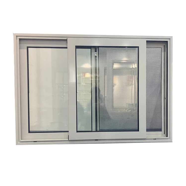 Aluminium big opening soundproof double glazed sliding window