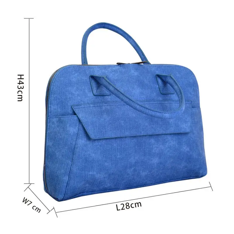 
OEM Custom Logo Office Bag FashionPU Denim Design Water Proof Easy Carry Business Leisure Laptop Office Bag for Men 